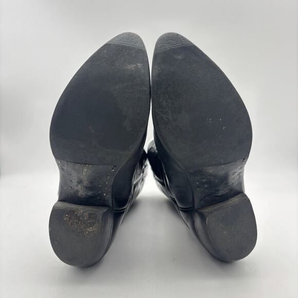 J. Chisholm Smooth Black Leather Western Boots Women's 7M Y2K Boho Vintage - Picture 7 of 16